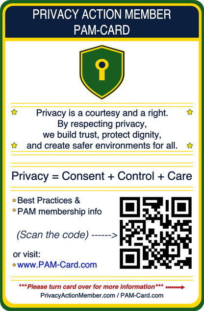 General Privacy Action Member Cards (Packs of 2 / 7 / 15)